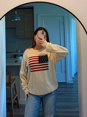 Brandy Melville sweater with American Flag Graphic